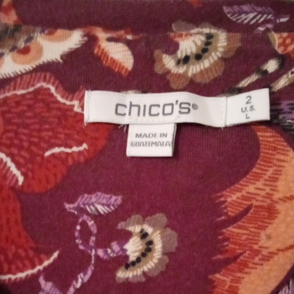 Chico's Women's Multicolor Floral Blouse SizeL - Picture 2 of 6